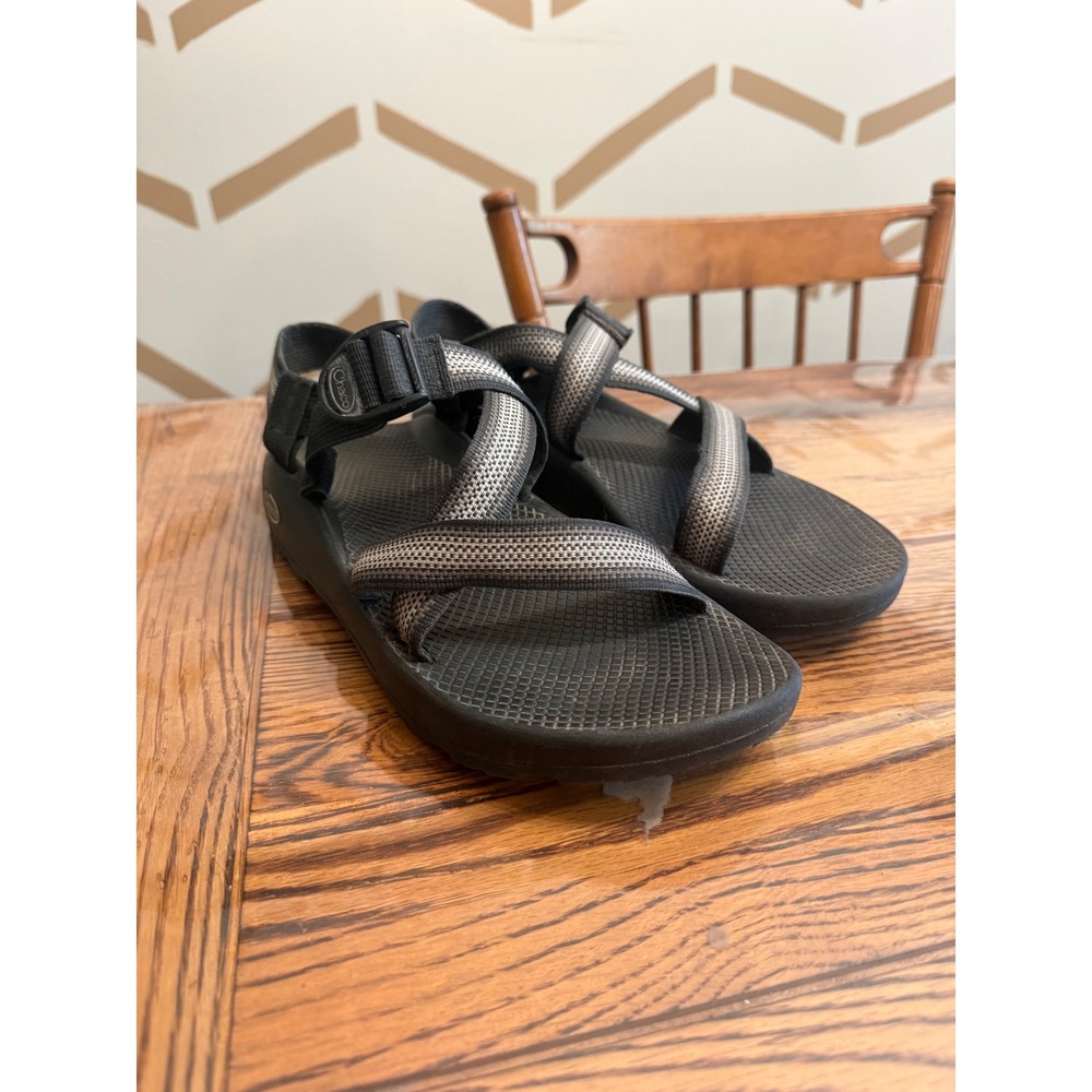 Chaco Z1 Classic Sandal Mens Size 10 Black Grey Strappy Hiking Sport Shoes